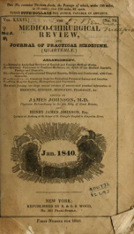 Medico-Chirurgical Review. (American reprint) v. 36 n. 79_cover