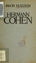 Hermann Cohen : mit einem Bildnis von Hermann Cohen nach einer Radierung von. Hermann Struck_cover
