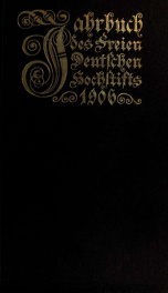 Jahrbuch des Freien Deutschen Hochstifts 1906_cover