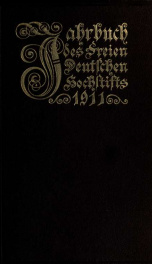 Jahrbuch des Freien Deutschen Hochstifts 1911_cover