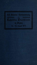 Verhandlungen der ... Versammlung des katholischen Vereines Deutschlands 1911_cover