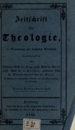 Zeitschrift für Theologie : in Verbindung mit mehreren Gelehrten 1841_cover