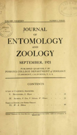 Journal of Entomology and Zoology 1921 v.13 June_cover