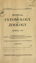 Journal of Entomology and Zoology 1919 v.11 March_cover
