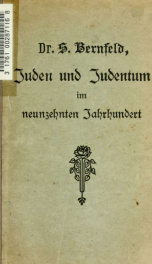 Juden und Judentum im neuzehnten Jahrhundert_cover