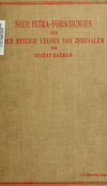 Neue Petra-Forschungen und der Heilige Felsen von Jerusalem_cover