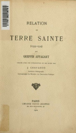 Relation de Terre Sainte (1533-1534)_cover