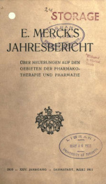 Merck's Jahresbericht über Neuerungen auf den Gebieten der Pharmakotherapie und Pharmazie 24_cover