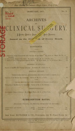 Hospital Gazette and Archives of Clinical Surgery 1 no 8_cover