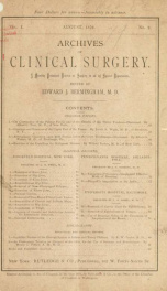 Hospital Gazette and Archives of Clinical Surgery 1 no 2_cover