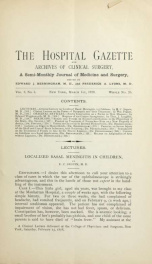 Hospital Gazette and Archives of Clinical Surgery 3 no 5_cover