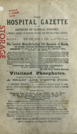 Hospital Gazette and Archives of Clinical Surgery 3 no 8_cover