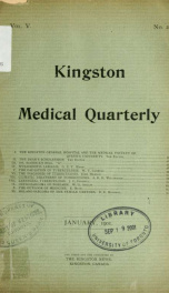 Kingston Medical Quarterly v.5  n. 02_cover