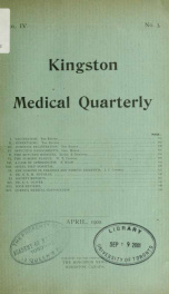 Kingston Medical Quarterly v.4  n. 03_cover