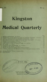 Kingston Medical Quarterly v.3  n. 04_cover