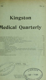 Kingston Medical Quarterly v.3  n. 03_cover