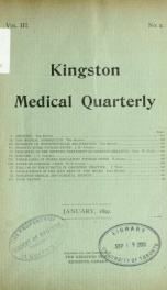 Kingston Medical Quarterly v.3  n. 02_cover