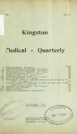 Kingston Medical Quarterly v.3  n. 01_cover
