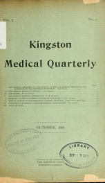 Kingston Medical Quarterly v.2  n. 01_cover