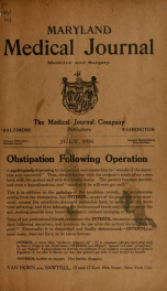 Maryland Medical Journal, a journal of medicine and surgery v. 59 n. 07_cover