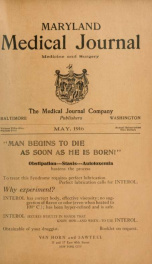 Maryland Medical Journal, a journal of medicine and surgery v. 59 n. 05_cover