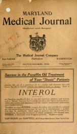Maryland Medical Journal, a journal of medicine and surgery November  v. 58 n. 11_cover