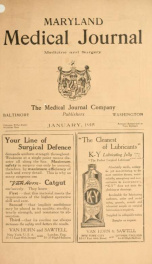 Maryland Medical Journal, a journal of medicine and surgery January v. 58 n. 01_cover