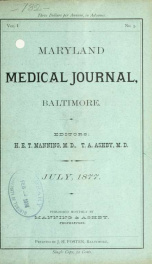 Maryland Medical Journal, a journal of medicine and surgery July v.1 n. 03_cover