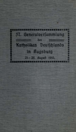 Verhandlungen der ... Versammlung des katholischen Vereines Deutschlands 57_cover