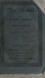 Der Katholik : eine religiöse Zeitschrift zur Belehrung und Warnung 6_cover