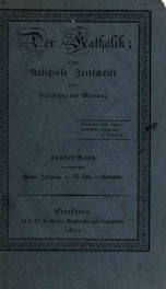 Der Katholik : eine religiöse Zeitschrift zur Belehrung und Warnung 9_cover