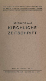 Internationale kirchliche Zeitschrift = Revue internationale ecclésiatique = International church review 4_cover