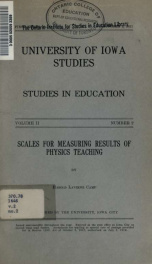 Scales for measuring results of physics teaching 2, No. 2_cover