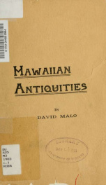 Hawaiian antiquities : (Moolelo Hawaii)_cover