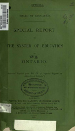 Special reports on educational subjects. Vol. 4. -- 4, No. 1_cover