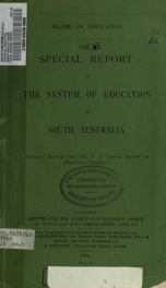 Special reports on educational subjects. Vol. 5. -- 5, No. 6_cover
