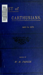 List of Carthusians, 1800 to 1879_cover