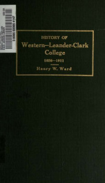 Western-Leander Clark college, 1856-1911_cover