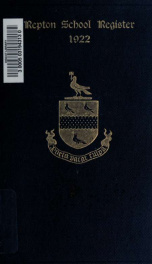 Repton School register : supplement to 1910 edition_cover