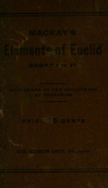 The elements of Euclid : books I to VI..._cover