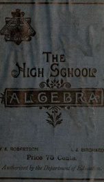 The high school algebra : part I 1_cover