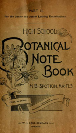 High school botanical note book : part I..._cover