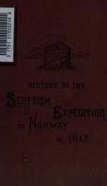 History of the Scottish expedition to Norway in 1612_cover