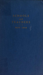 Schools and teachers in the Province of Ontario 1944_cover