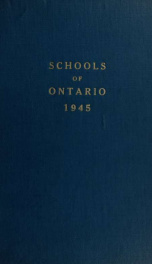 Schools and teachers in the Province of Ontario 1945_cover