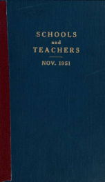 Schools and teachers in the Province of Ontario 1951,  Pt. 1_cover