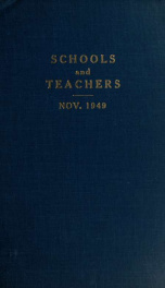 Schools and teachers in the Province of Ontario 1949, Pt. 1_cover