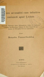 De usu accusativi cum infinitivo coniuncti apud Livium_cover