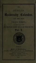 Calendar 1, 1919-20_cover