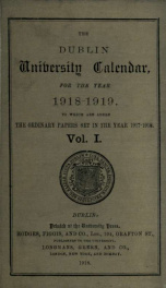 Calendar 1, 1918-19_cover